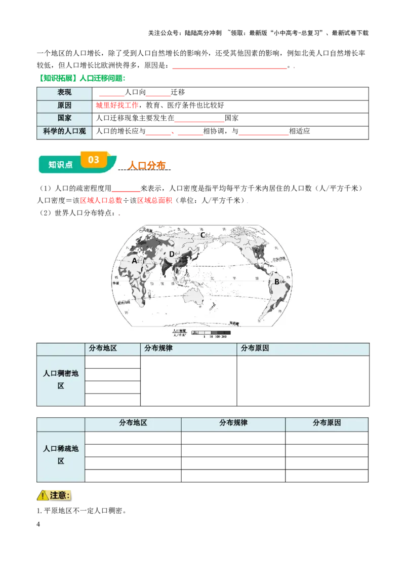 专题04居民与文化&发展与合作-口袋书2025年中考地理一轮复习知识清单（挖空版）_02中考总复习（2026版更新中）_09-地理-中考总复习_2025中考地理复习资料_2025年中考地理知识点