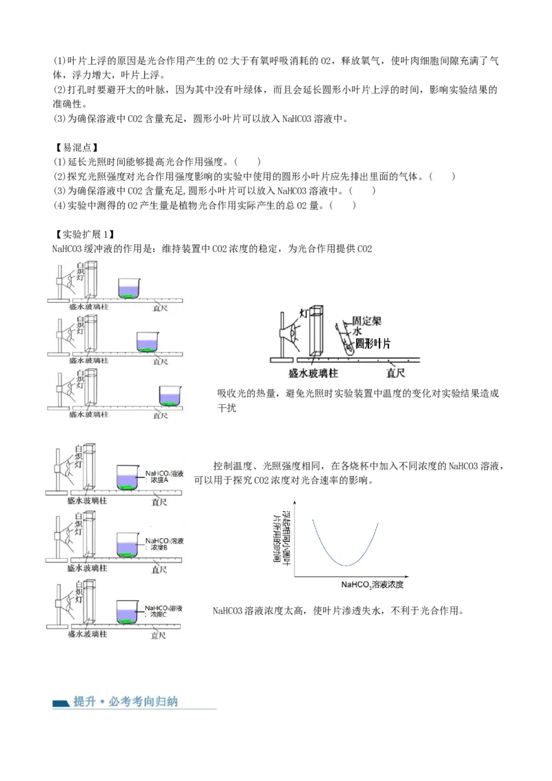 第10.2讲光合作用的影响因素和应用（讲义）（学生版）_2024年新高考资料_1.2024一轮复习_2024年高考生物一轮复习讲练测（新教材新高考）