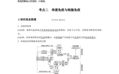 2022年高考生物一轮复习第8单元第26讲　免疫调节_新高考复习资料_2022年新高考复习资料_2022年一轮复习最新版_1.2022年高考生物一轮复习全国通用版