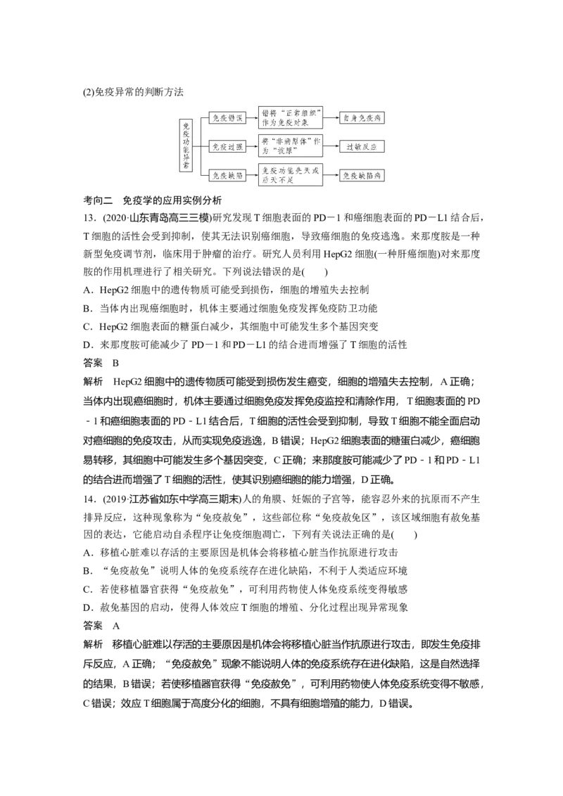 2022年高考生物一轮复习第8单元第26讲　免疫调节_新高考复习资料_2022年新高考复习资料_2022年一轮复习最新版_1.2022年高考生物一轮复习全国通用版
