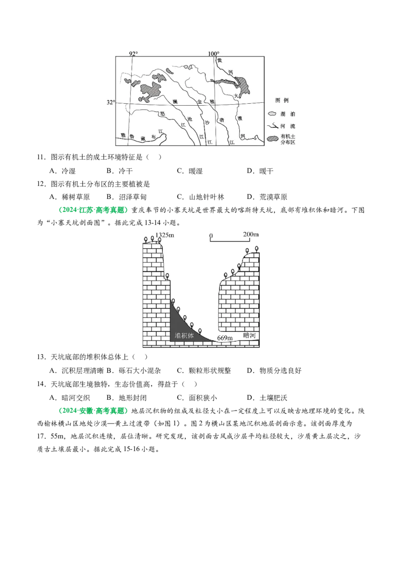 专题10&ldquo;图像类&rdquo;选择题答题技巧（原卷版）_2025年新高考资料_二轮复习_01高考语文等多个文件_2025年高三地理高考二轮复习专项提升_题型专练