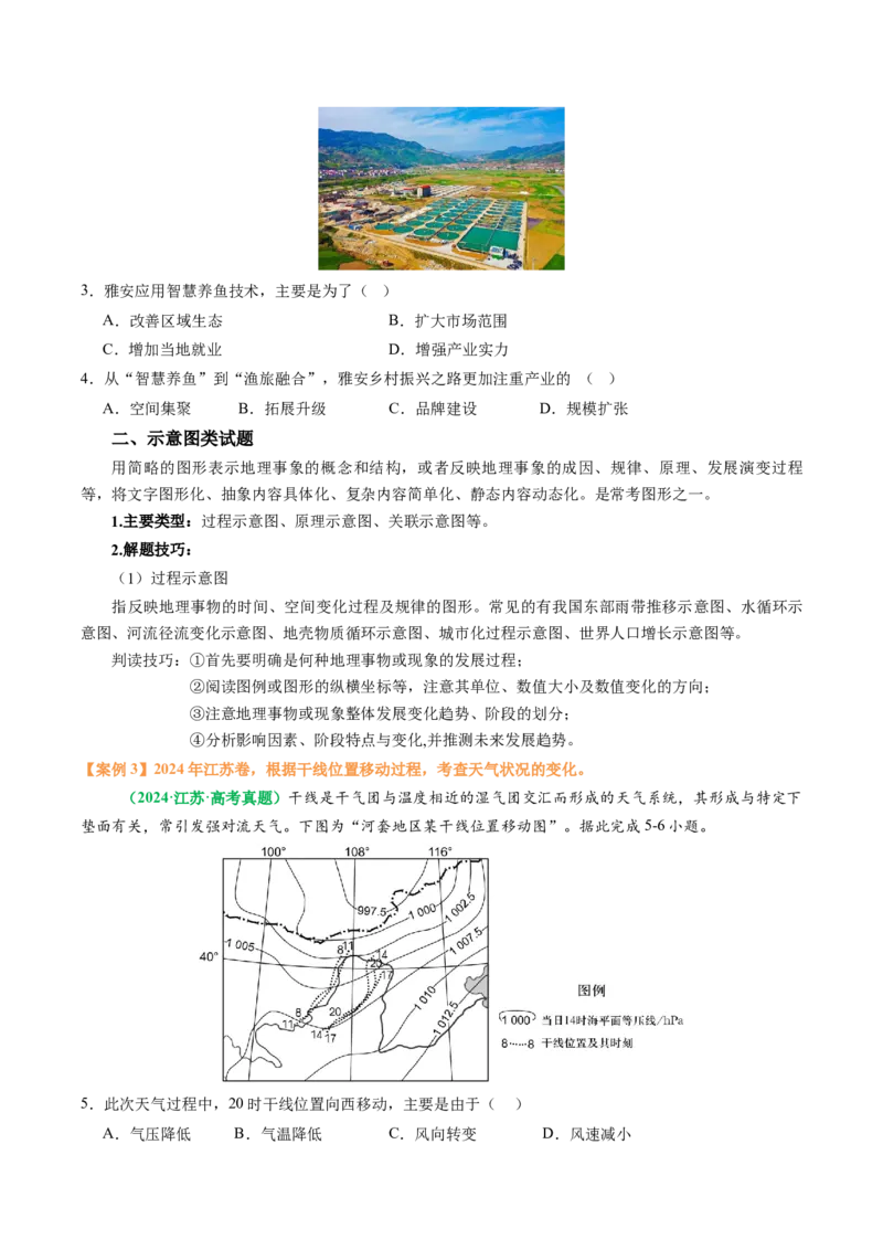 专题10&ldquo;图像类&rdquo;选择题答题技巧（原卷版）_2025年新高考资料_二轮复习_01高考语文等多个文件_2025年高三地理高考二轮复习专项提升_题型专练