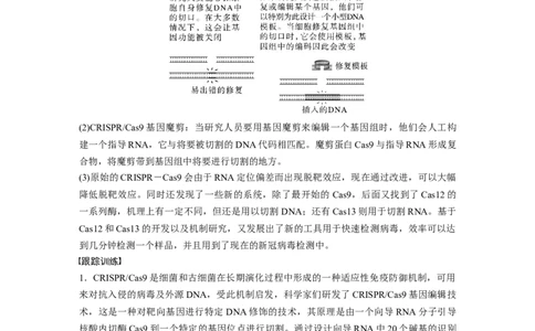 2023年高考生物一轮复习（新人教新高考）第10单元解惑练5　CRISPRCas9技术_新高考复习资料_2023年新高考复习资料_一轮复习_2023年新高考大一轮复习讲义