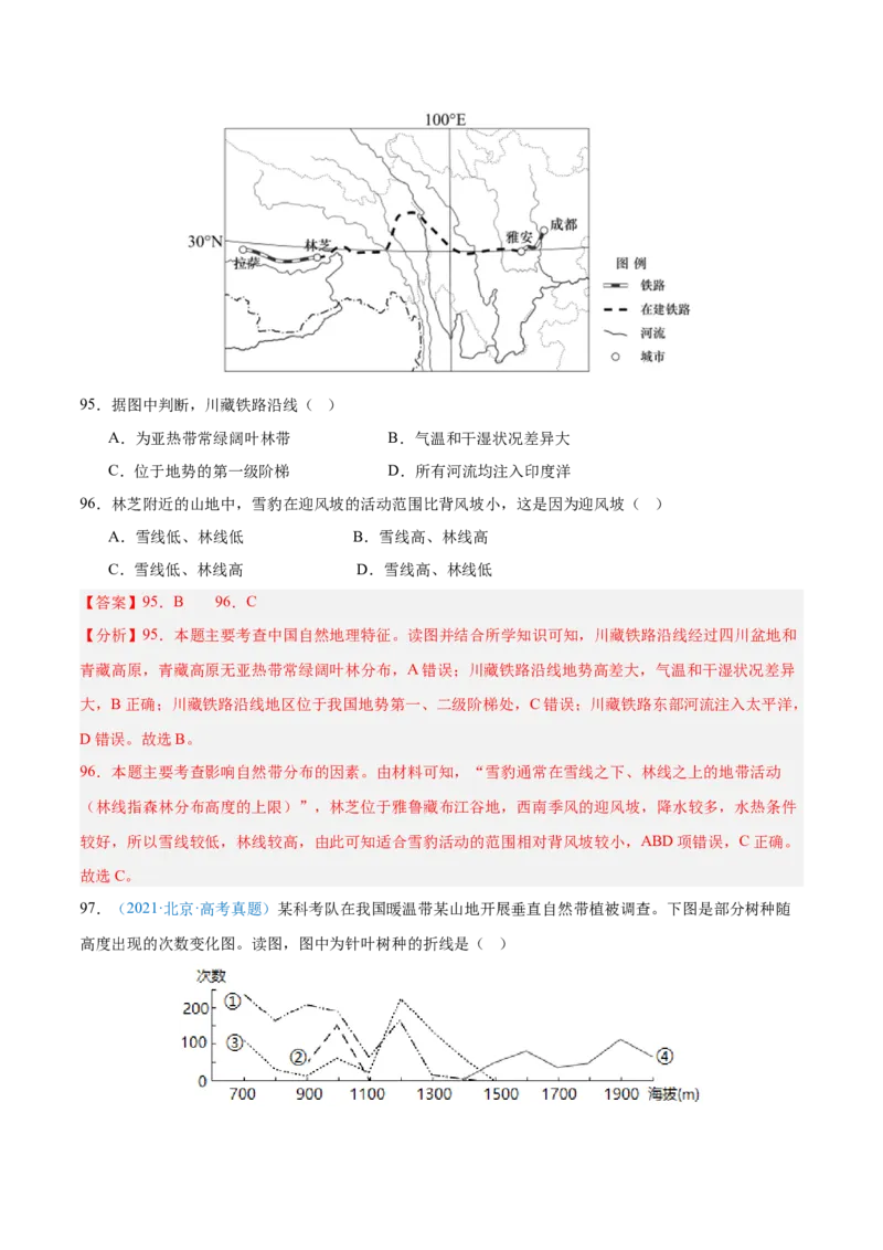 专题06自然环境整体性和差异性+解析版_2025年新高考资料_二轮复习_2025年高三地理高考二轮复习专项提升（新高考通用）3405802_真题演练