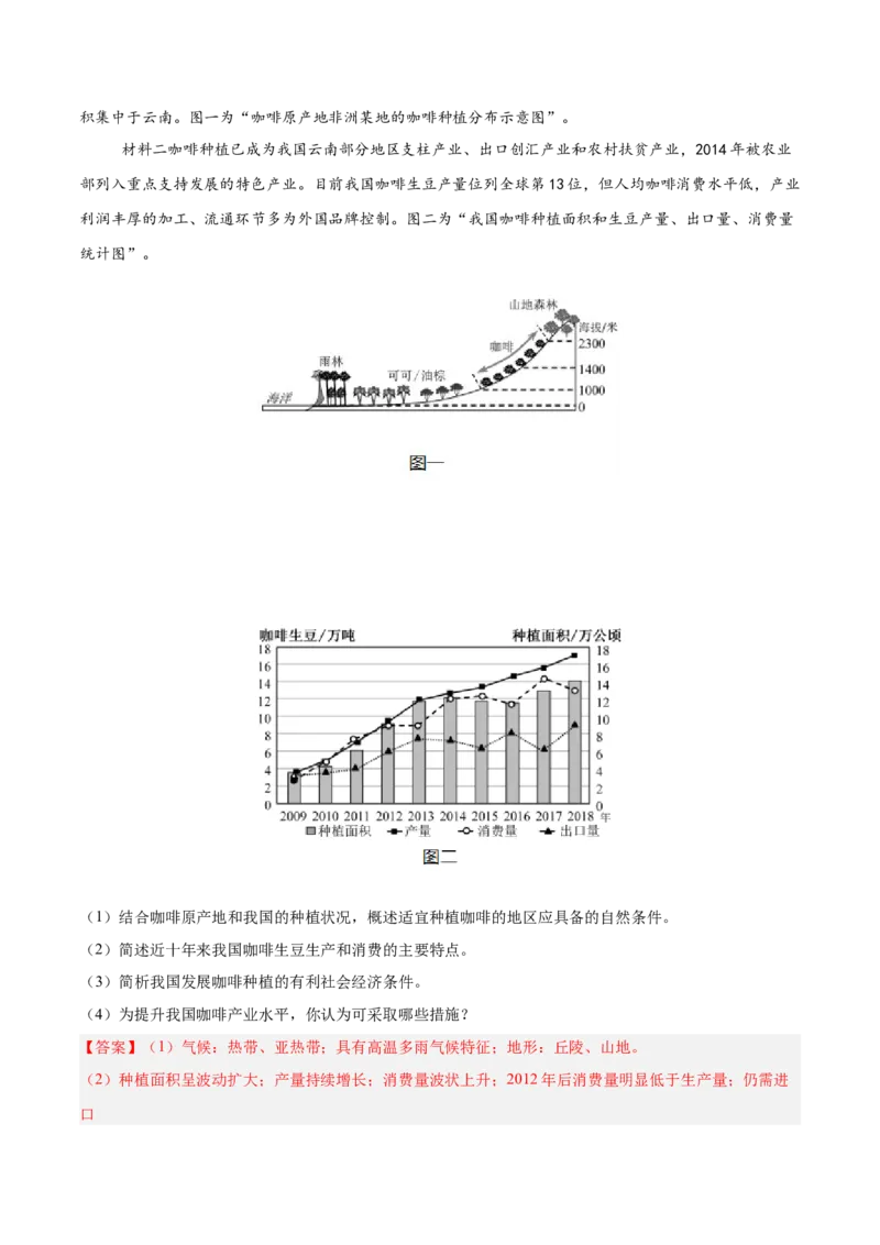 专题09农业+解析版_2025年新高考资料_二轮复习_01高考语文等多个文件_2025年高三地理高考二轮复习专项提升_真题演练