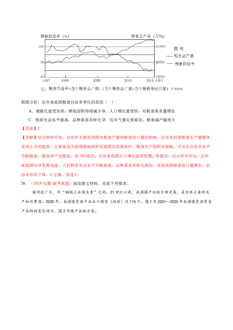 专题11资源、环境与国家安全（练习）（解析版）_2025年新高考资料_二轮复习_01高考语文等多个文件_上好课2025年高考地理二轮复习讲练测（新高考通用）_第一部分专题突破
