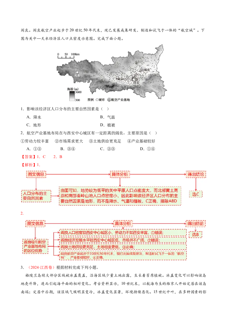 专题08人口与城市（讲义）（解析版）_2025年新高考资料_二轮复习_01高考语文等多个文件_2025年高三地理高考二轮复习专项提升_二轮讲义