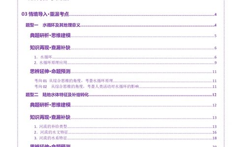 专题04水体运动（讲义）（原卷版）_2025年新高考资料_二轮复习_01高考语文等多个文件_2025年高三地理高考二轮复习专项提升_二轮讲义