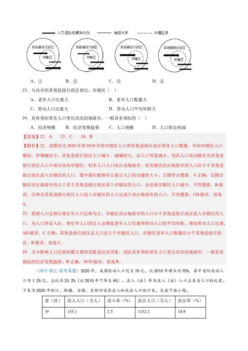 专题08-解析版_2025年新高考资料_二轮复习_2025年高三地理高考二轮复习专项提升（新高考通用）3405802_真题演练