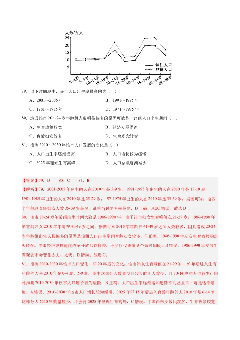 专题08-解析版_2025年新高考资料_二轮复习_2025年高三地理高考二轮复习专项提升（新高考通用）3405802_真题演练
