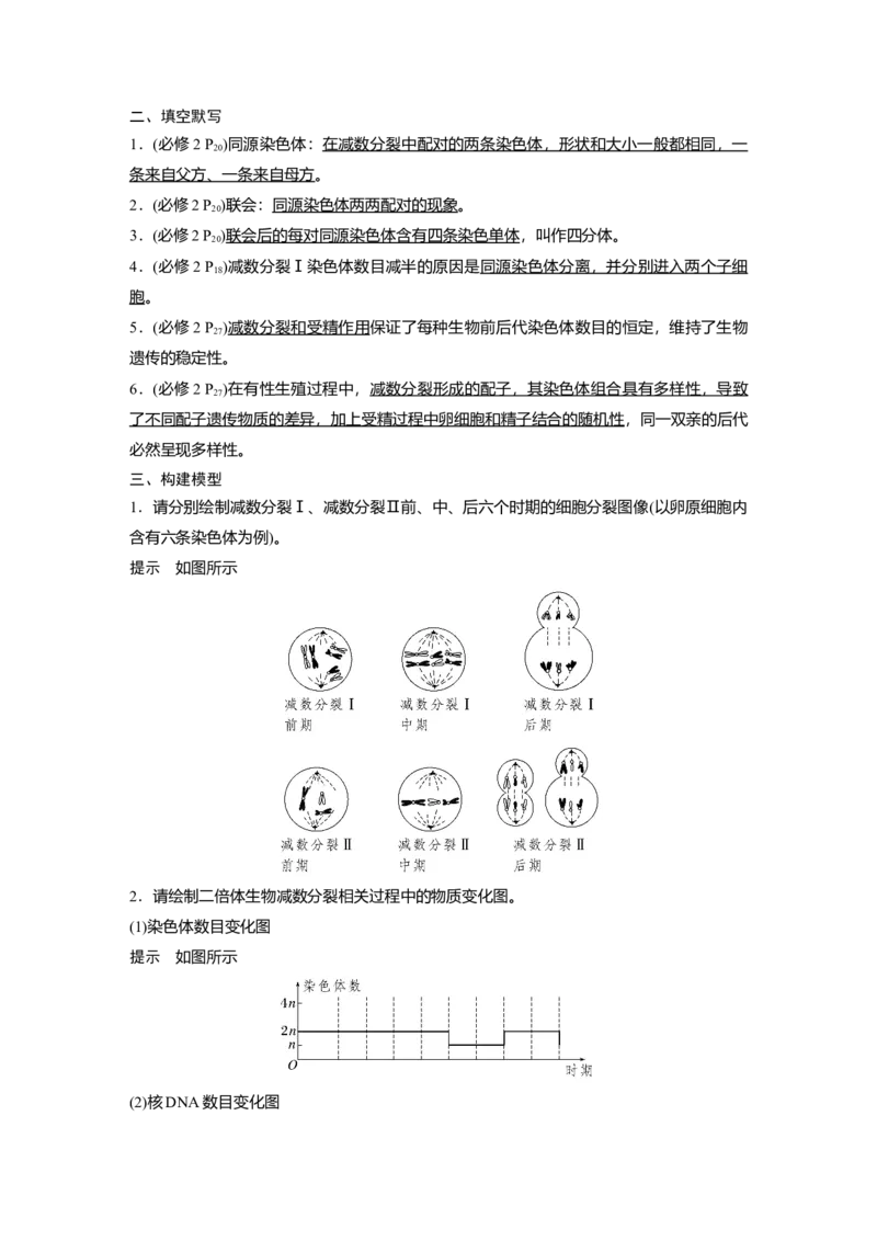 2023年高考生物一轮复习（新人教新高考）第4单元第3课时　减数分裂和受精作用的过程分析_新高考复习资料_2023年新高考复习资料_一轮复习_2023年新高考大一轮复习讲义