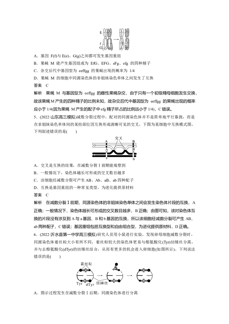 2023年高考生物一轮复习（新人教新高考）第4单元第3课时　减数分裂和受精作用的过程分析_新高考复习资料_2023年新高考复习资料_一轮复习_2023年新高考大一轮复习讲义