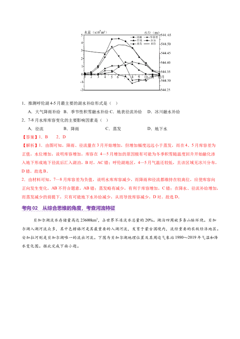 专题04水体运动（讲义）（解析版）_2025年新高考资料_二轮复习_01高考语文等多个文件_2025年高三地理高考二轮复习专项提升_二轮讲义