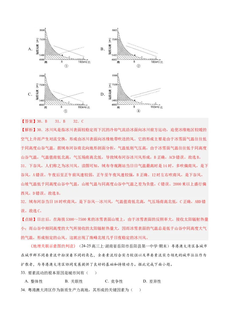 专题04图表攻略（练习）（解析版）_2025年新高考资料_二轮复习_上好课2025年高考地理二轮复习讲练测（新高考通用）3381954