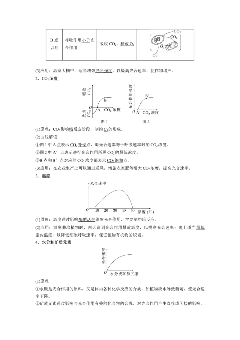 2023年高考生物一轮复习（全国版）第3单元第7课时　光合作用的影响因素及其应用_通用版（老高考）复习资料_2023年复习资料_一轮复习_2023年高考生物一轮复习讲义+课件（全国版）