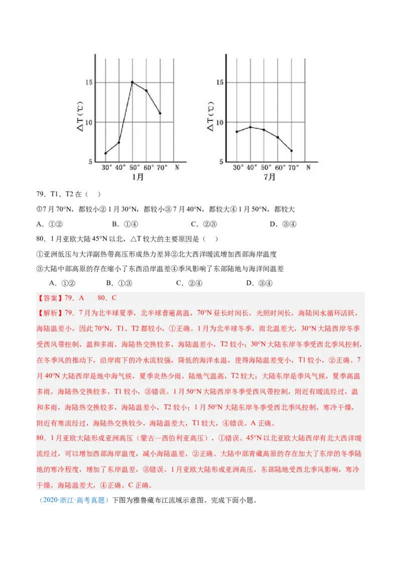 专题03地球上的大气+解析版_2025年新高考资料_二轮复习_2025年高三地理高考二轮复习专项提升（新高考通用）3405802_真题演练