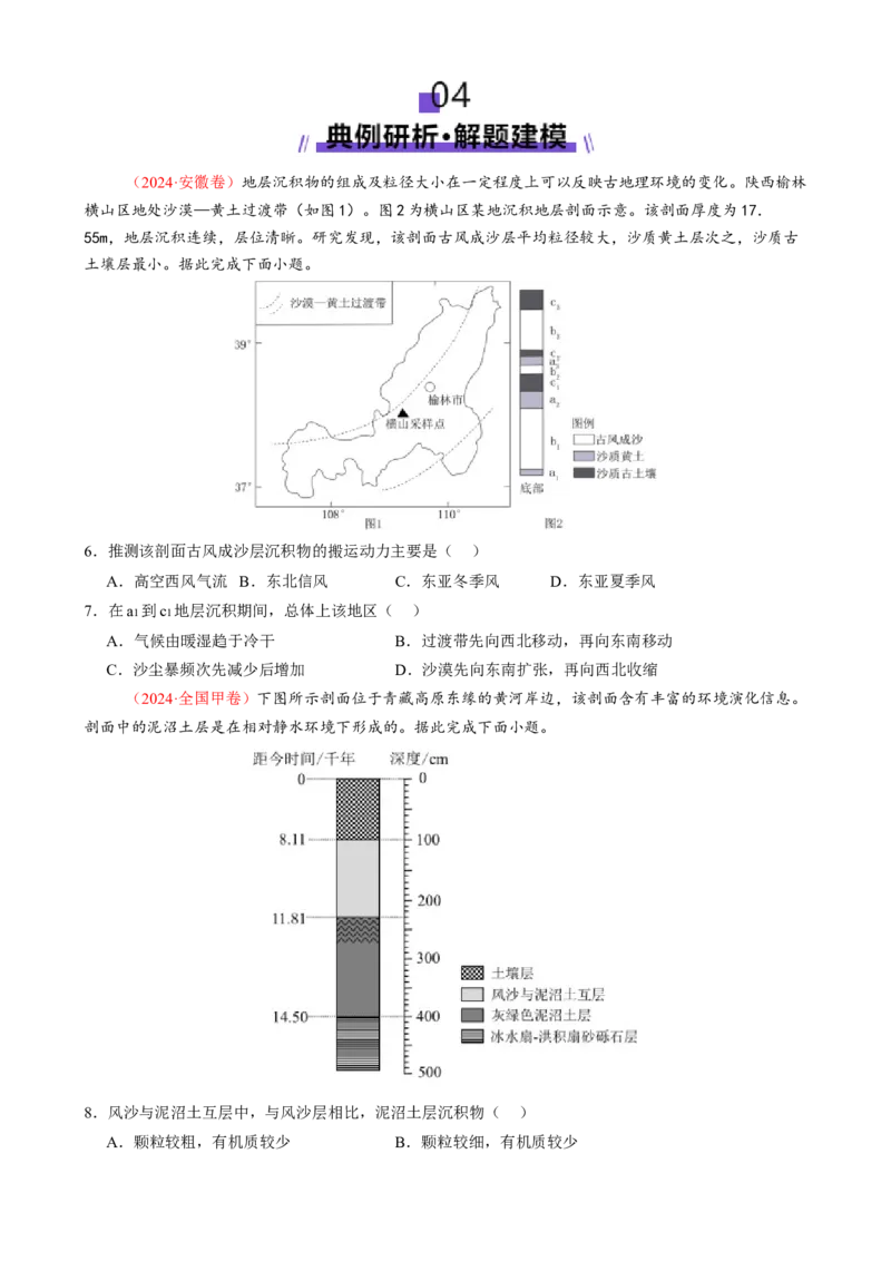 专题05地质地貌（讲义）（原卷版）_2025年新高考资料_二轮复习_上好课2025年高考地理二轮复习讲练测（新高考通用）3381954