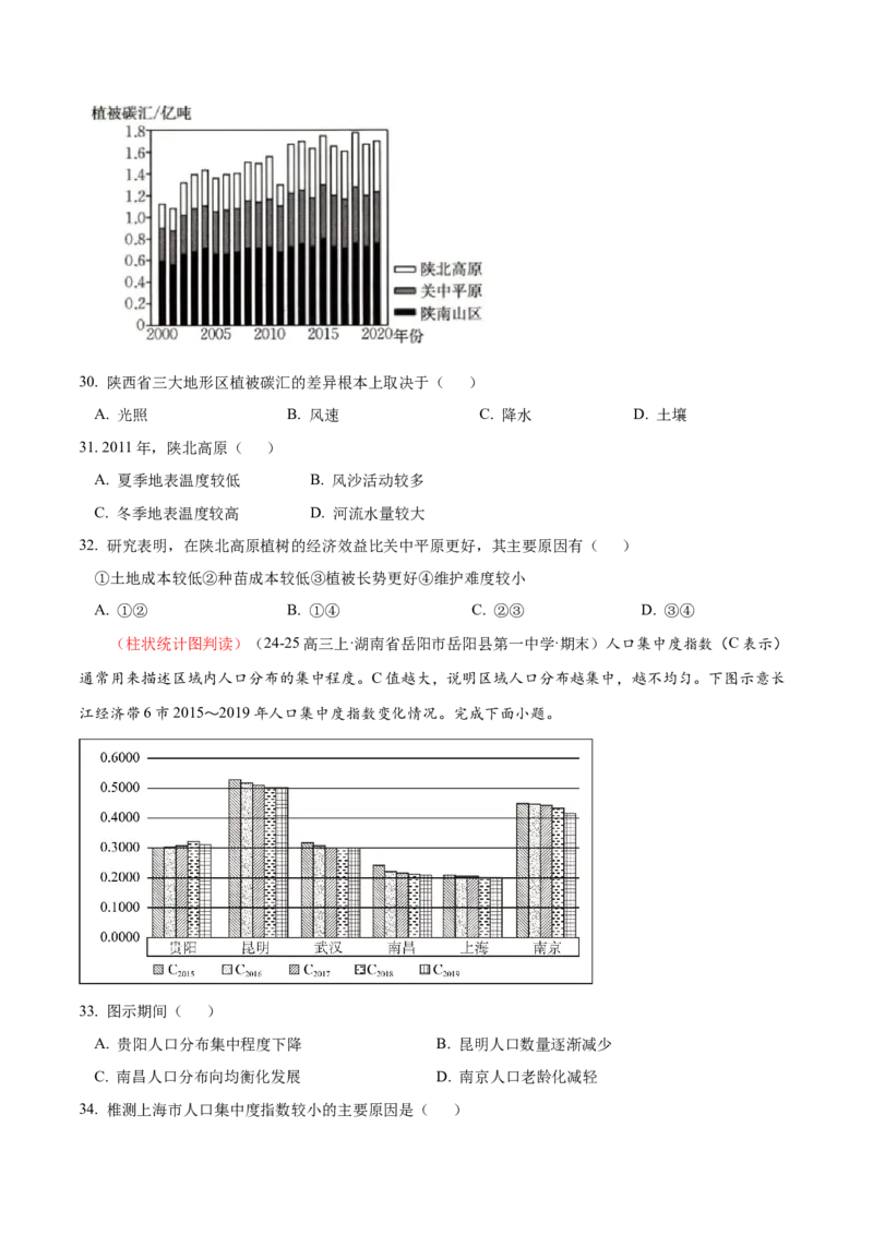 专题04图表攻略（练习）（原卷版）_2025年新高考资料_二轮复习_上好课2025年高考地理二轮复习讲练测（新高考通用）3381954