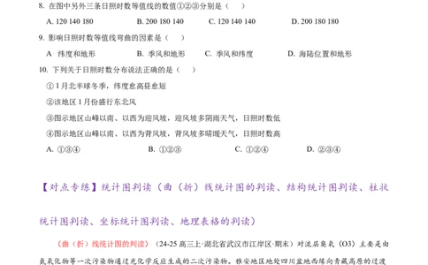 专题04图表攻略（练习）（原卷版）_2025年新高考资料_二轮复习_01高考语文等多个文件_上好课2025年高考地理二轮复习讲练测（新高考通用）_第二部分题型突破