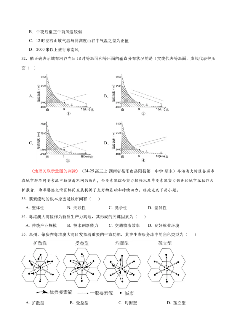 专题04图表攻略（练习）（原卷版）_2025年新高考资料_二轮复习_01高考语文等多个文件_上好课2025年高考地理二轮复习讲练测（新高考通用）_第二部分题型突破