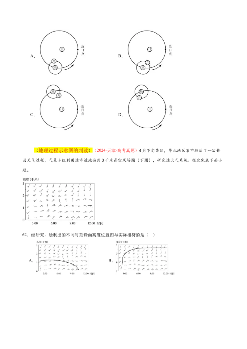 专题04图表攻略（练习）（原卷版）_2025年新高考资料_二轮复习_01高考语文等多个文件_上好课2025年高考地理二轮复习讲练测（新高考通用）_第二部分题型突破