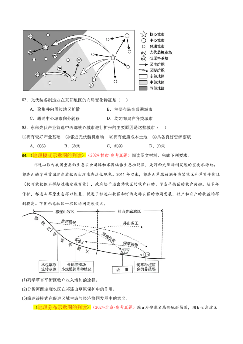 专题04图表攻略（练习）（原卷版）_2025年新高考资料_二轮复习_01高考语文等多个文件_上好课2025年高考地理二轮复习讲练测（新高考通用）_第二部分题型突破