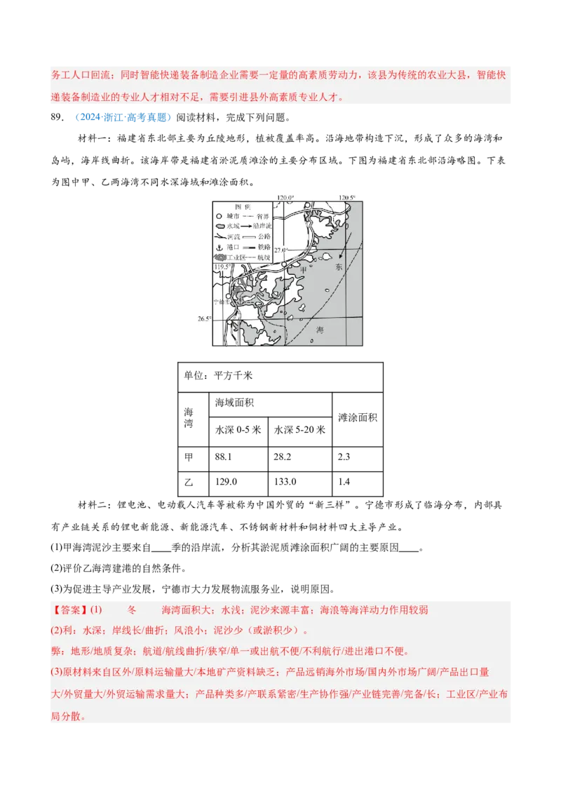 专题11交通+解析版_2025年新高考资料_二轮复习_2025年高三地理高考二轮复习专项提升（新高考通用）3405802_真题演练
