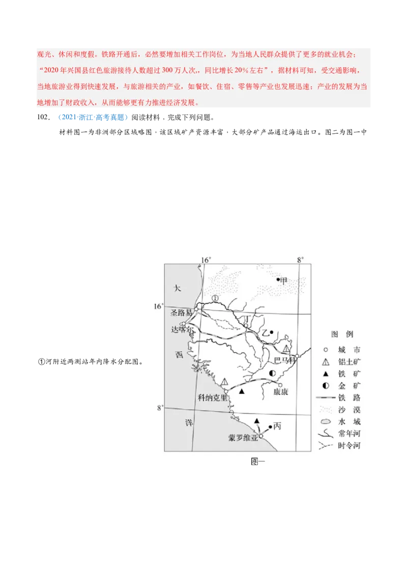 专题11交通+解析版_2025年新高考资料_二轮复习_2025年高三地理高考二轮复习专项提升（新高考通用）3405802_真题演练