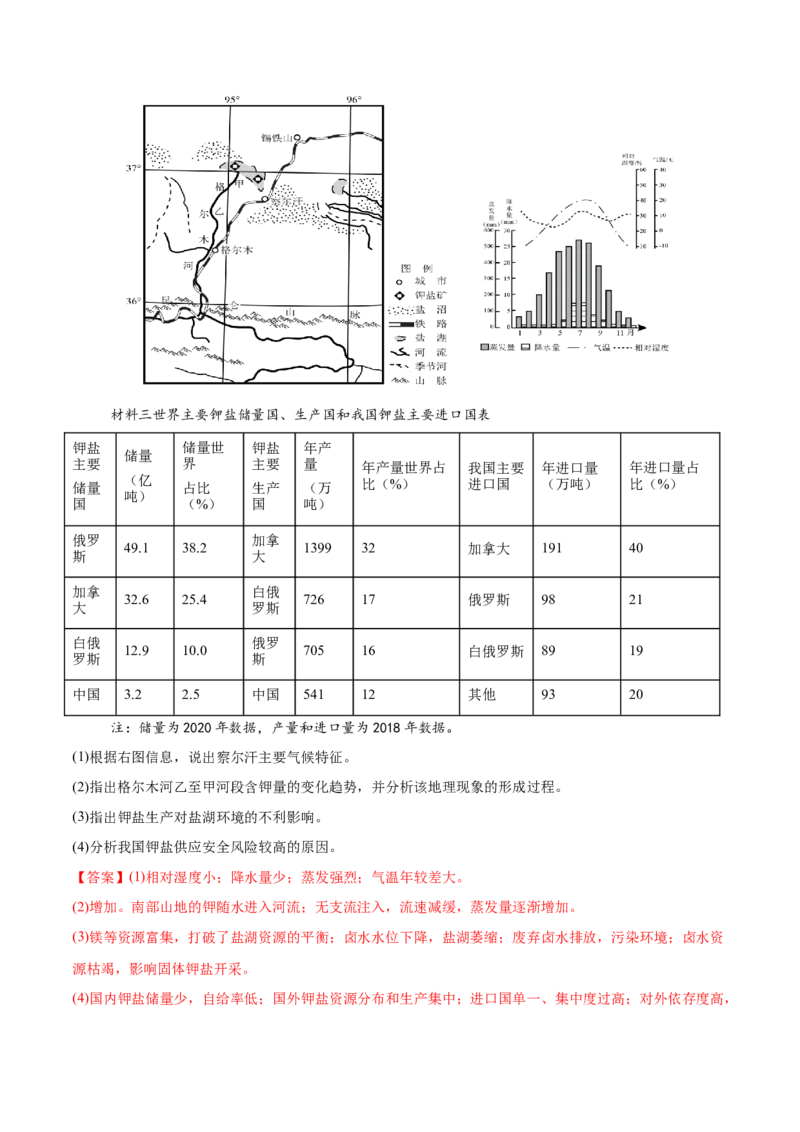 专题11资源、环境与国家安全（练习）（解析版）_2025年新高考资料_二轮复习_上好课2025年高考地理二轮复习讲练测（新高考通用）3381954