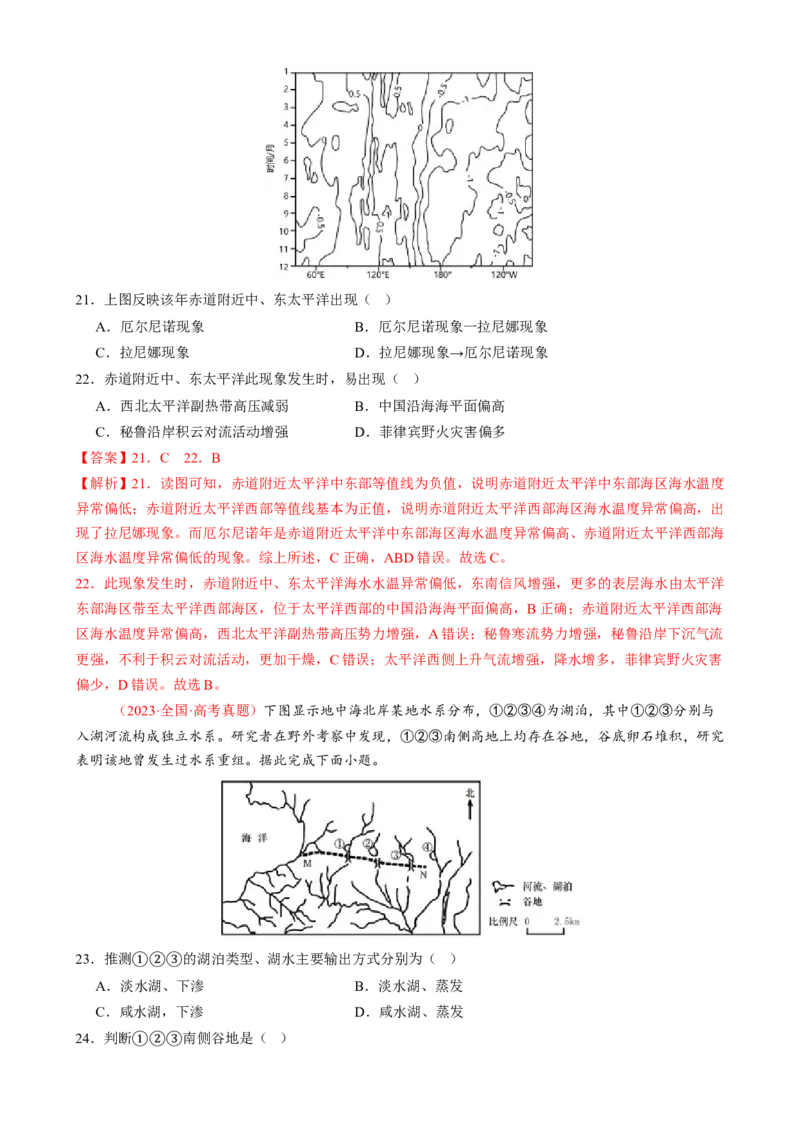 专题04水体运动（练习）（解析版）(1)_2025年新高考资料_二轮复习_上好课2025年高考地理二轮复习讲练测（新高考通用）3381954