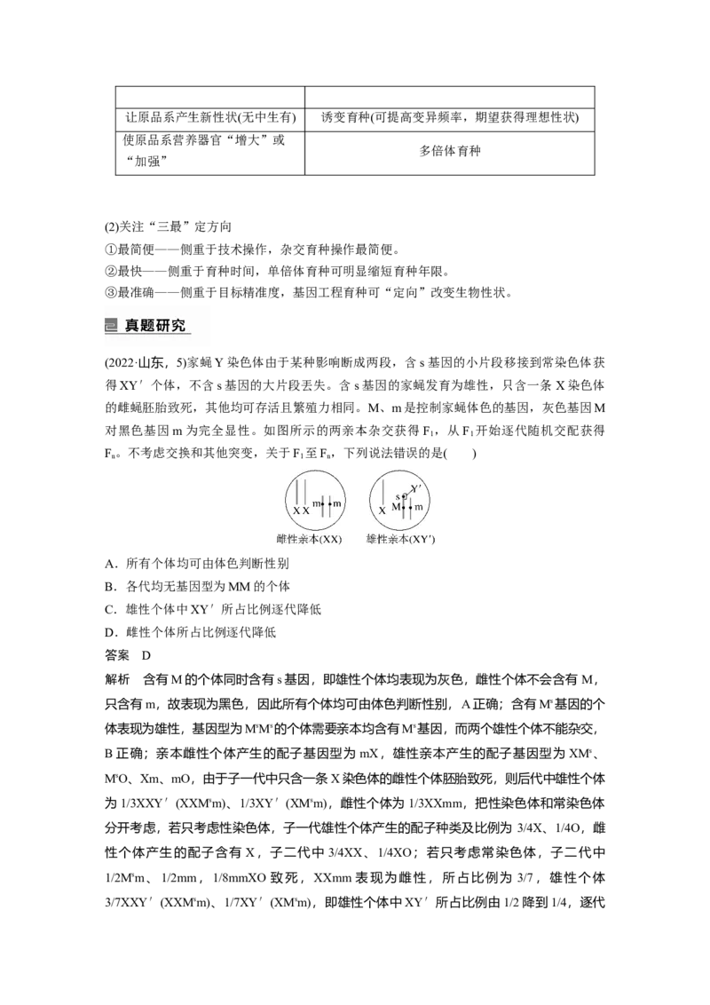 2023年高考生物二轮复习（全国版）第1篇专题突破专题5考点2　可遗传变异与育种_通用版（老高考）复习资料_2023年复习资料_二轮复习_2023年高考生物二轮复习讲义+课件（全国版）
