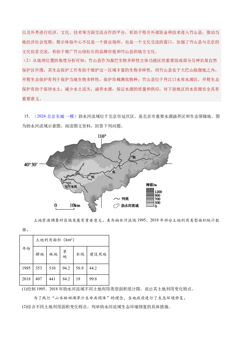 专题15资源、环境与国家安全（解析版）_2025年新高考资料_二轮复习_01高考语文等多个文件_2025年高三地理高考二轮复习专项提升_重点&middot;难点&middot;热点专练（分地区）_北京专用