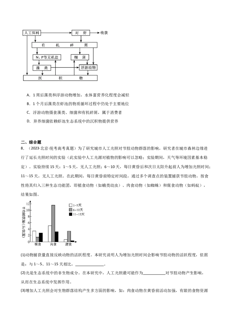 知识清单19生态系统与生态环境的保护（原卷版）_2024年新高考资料_1.2024一轮复习_2024年高考生物一轮复习知识清单