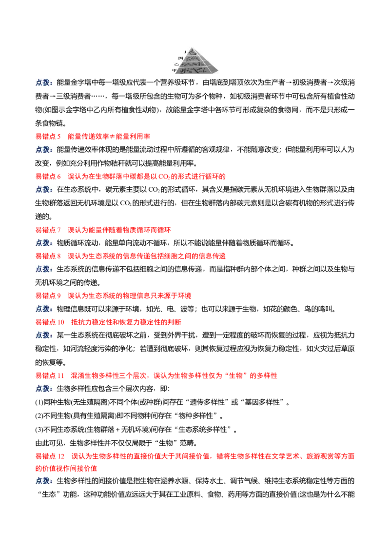 知识清单19生态系统与生态环境的保护（原卷版）_2024年新高考资料_1.2024一轮复习_2024年高考生物一轮复习知识清单