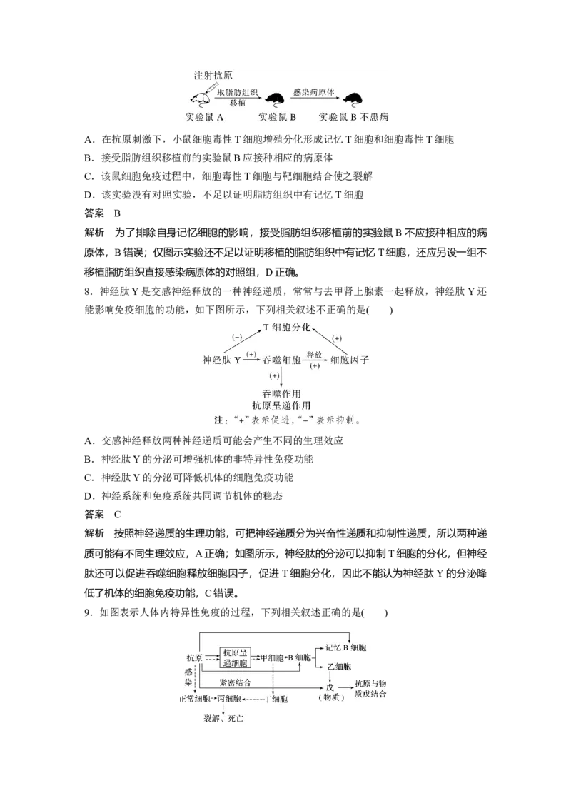 2023年高考生物一轮复习（新人教新高考）第8单元第6课时　免疫调节_新高考复习资料_2023年新高考复习资料_一轮复习_2023年新高考大一轮复习讲义