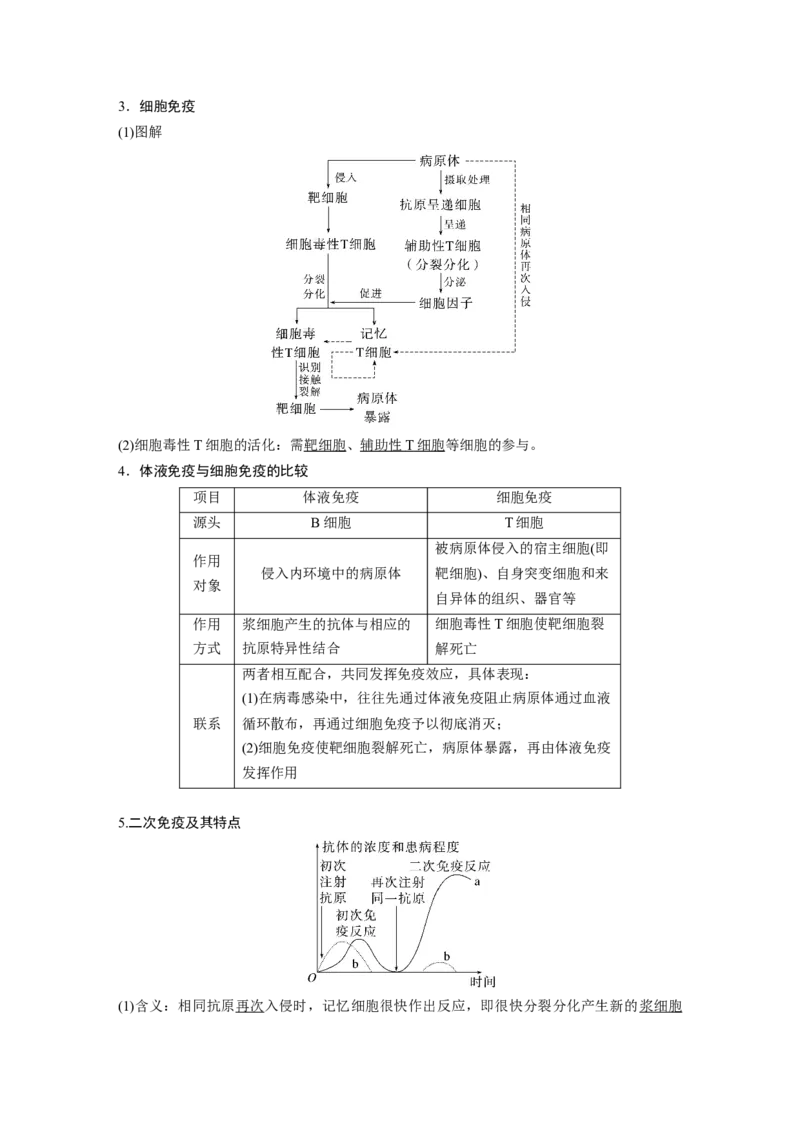 2023年高考生物一轮复习（新人教新高考）第8单元第6课时　免疫调节_新高考复习资料_2023年新高考复习资料_一轮复习_2023年新高考大一轮复习讲义