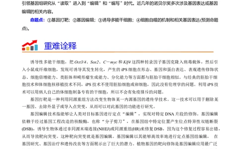 热点04遗传前沿科技（原卷版）_2024年新高考资料_3.2024专项复习_2024年高考生物热点&middot;重点&middot;难点专练（新高考专用）