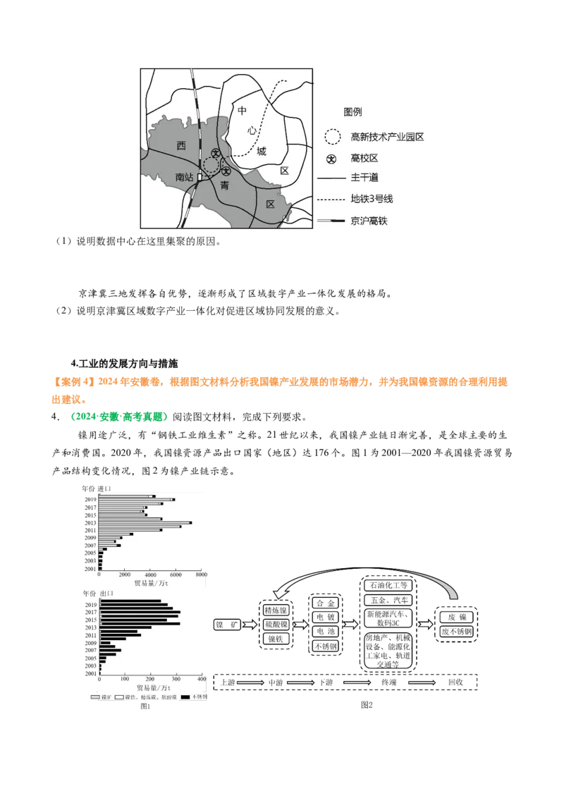 专题24工业区位因素及可持续发展措施的描述方法与技巧（原卷版）_2025年新高考资料_二轮复习_01高考语文等多个文件_2025年高三地理高考二轮复习专项提升_题型专练