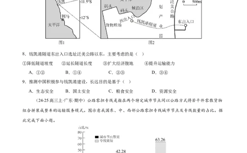 专题10交通、工程建设、国际合作（练习）（原卷版）_2025年新高考资料_二轮复习_01高考语文等多个文件_上好课2025年高考地理二轮复习讲练测（新高考通用）_第一部分专题突破