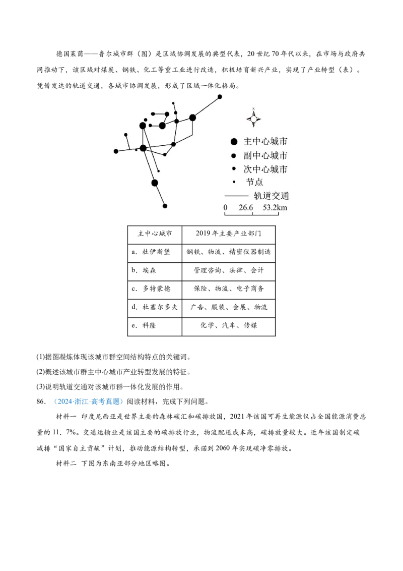专题11交通+原卷_2025年新高考资料_二轮复习_2025年高三地理高考二轮复习专项提升（新高考通用）3405802_真题演练