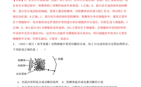 第02讲细胞的基本结构、功能与物质进出细胞的方式（讲义）解析版_2024年新高考资料_2.2024二轮复习_2024年高考生物二轮复习讲练测（新教材新高考）