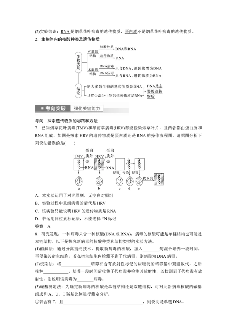 2023年高考生物一轮复习（全国版）第6单元第1课时　DNA是主要的遗传物质_通用版（老高考）复习资料_2023年复习资料_一轮复习_2023年高考生物一轮复习讲义+课件（全国版）
