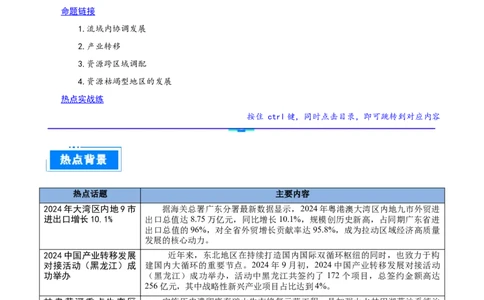 热点03区域高质量发展（原卷版）_2025年新高考资料_二轮复习_01高考语文等多个文件_2025年高三地理高考二轮复习专项提升_重点&middot;难点&middot;热点专练（分地区）_广东专用