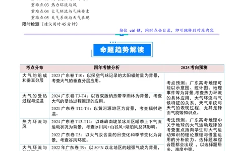 重难点03大气的运动规律（解析版）_2025年新高考资料_二轮复习_01高考语文等多个文件_2025年高三地理高考二轮复习专项提升_重点&middot;难点&middot;热点专练（分地区）_广东专用