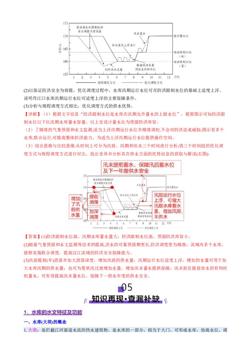 微专题水库的水文特征及功能（讲义）（解析版）_2025年新高考资料_二轮复习_01高考语文等多个文件_上好课2025年高考地理二轮复习讲练测（新高考通用）_第一部分专题突破