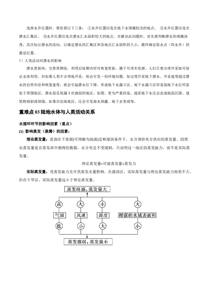 重难点07陆地水体与人类活动（原卷版）_2025年新高考资料_二轮复习_2025年高三地理高考二轮复习专项提升（新高考通用）3405802_重点&middot;难点&middot;热点专练（分地区）_天津专用