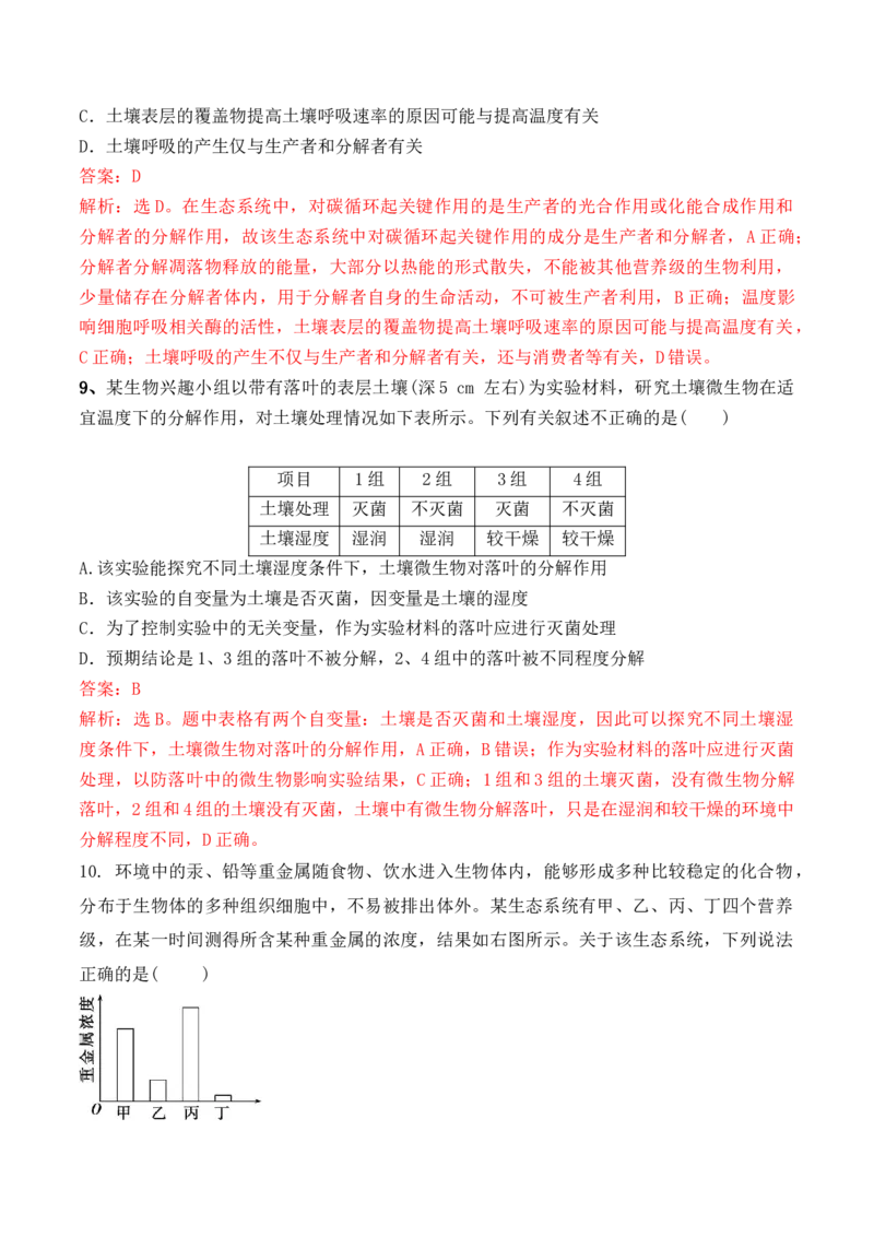 第15讲生态系统及人与环境（讲义）（解析版）_2024年新高考资料_2.2024二轮复习_2024年高考生物二轮复习讲练测（新教材新高考）