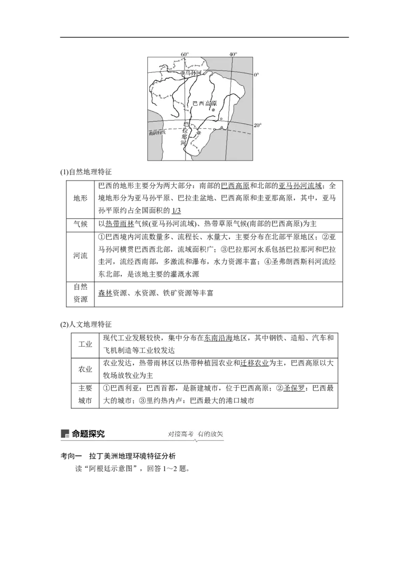 62区域地理第1章世界地理第37讲世界重要地区和主要国家_通用版（老高考）复习资料_2023年复习资料_地理高三一轮复习系列_地理高三一轮复习系列《一轮复习讲义》（教师版）