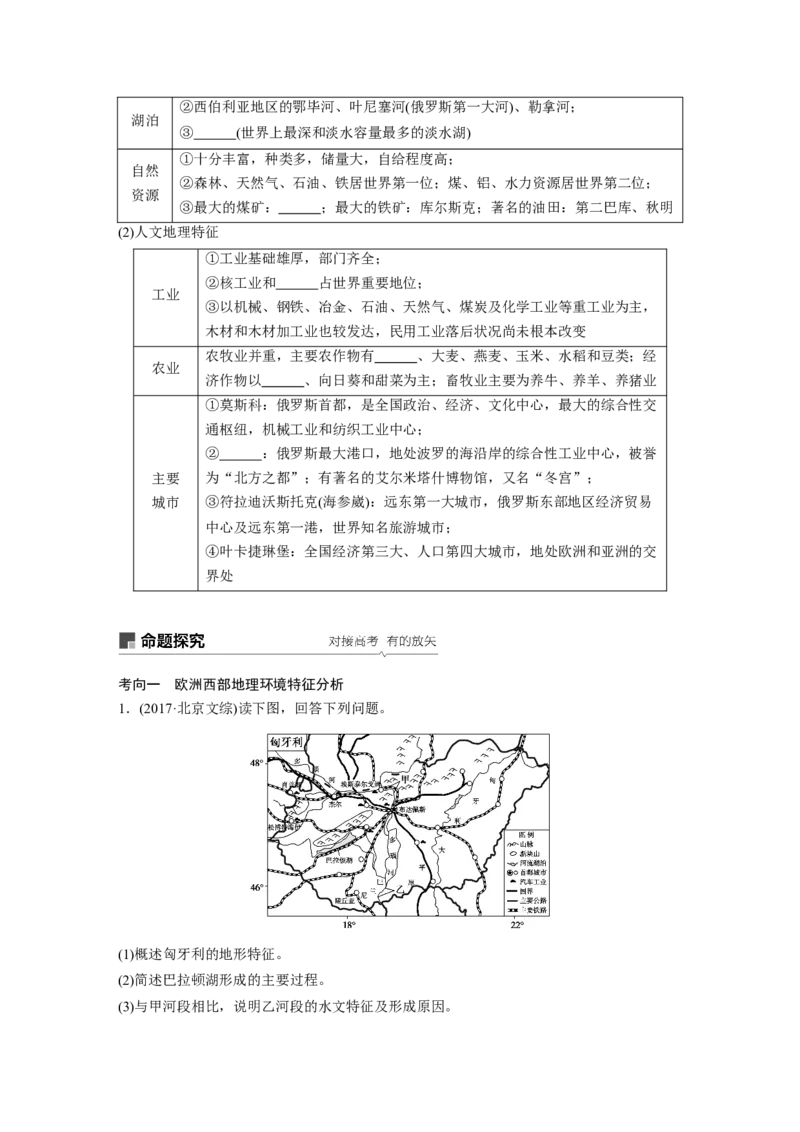 62区域地理第1章世界地理第37讲世界重要地区和主要国家_通用版（老高考）复习资料_2023年复习资料_地理高三一轮复习系列_地理高三一轮复习系列《一轮复习讲义》（学生版）