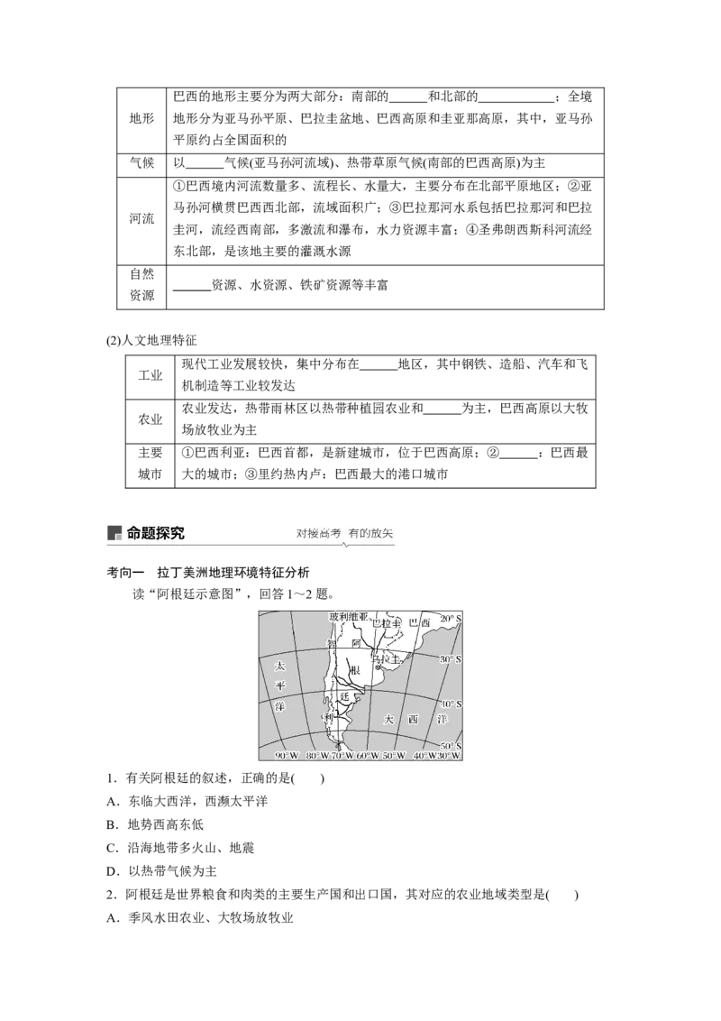 62区域地理第1章世界地理第37讲世界重要地区和主要国家_通用版（老高考）复习资料_2023年复习资料_地理高三一轮复习系列_地理高三一轮复习系列《一轮复习讲义》（学生版）